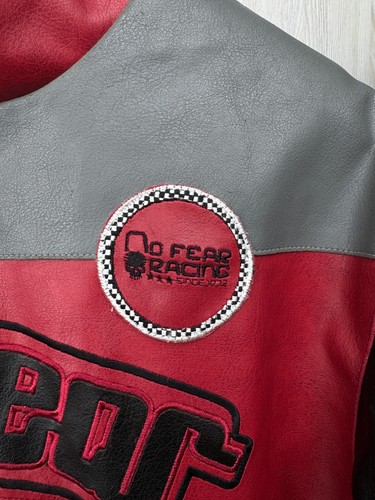 No Fear Racing vintage PVC leather jacket big logo - Picture 7 of 18