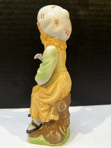 Vintage Porzellan Mädchen hält eine Taube Figur  - Bild 5 von 7