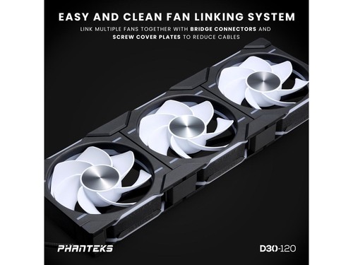 Phanteks D30-120 DRGB PWM FAN 3Pack, Reverse Airflow Model, Premium D-RGB - Picture 5 of 5