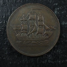 PE-10-9 Ships Colonies & Commerce token PEI Canada Breton 997