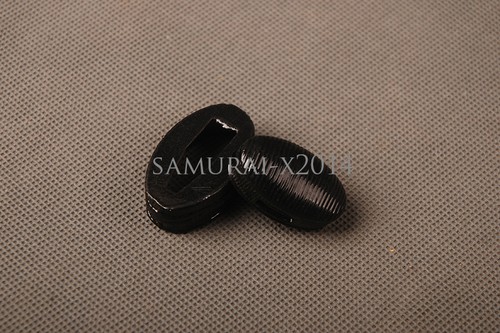 Black Bamboo Zinc Alloy Kashira Fuchi Butt Cap Hilt Collar For Japanese Sword - Picture 2 of 4