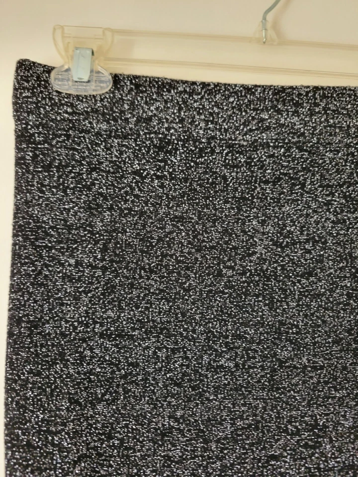 VTG 90's Black With Silver Sparkle Tight Short Skirt Size L - Image 4 of 4