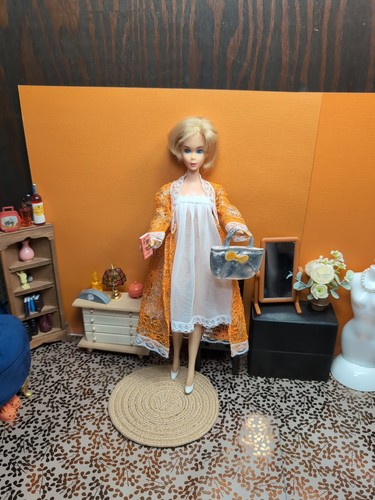 Vintage Barbie Clone Outfit - Nightgown, Shillman Sparkly Robe, Shoes ++ - Picture 1 of 14