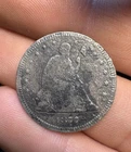 1877 Seated Liberty Dime – Dug Silver Relic – Early U.S. Coin – AG Condition