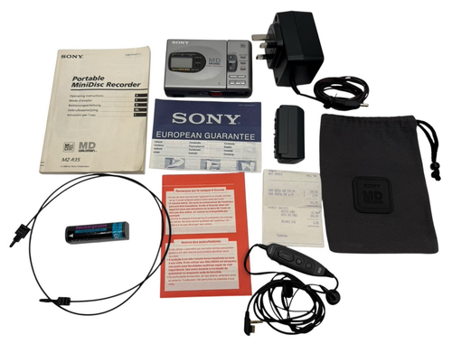 Sony MD Walkman Mini Disc Portable Minidisc Recorder MZ-R35 Battery Case BOXED - Picture 2 of 11