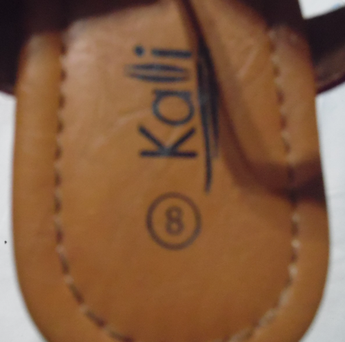 Kalli Damen-Sandalen Größe 8 Veloursleder Fransen Gladiator flache Knöchelriemen Sommerschuh - Bild 5 von 6