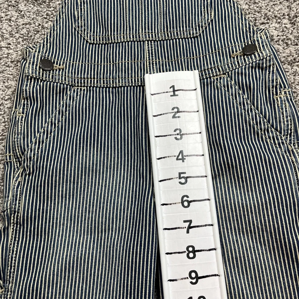 OshKosh Bgosh Blue Stripe Overalls Kids 4T Bibs Denim Blue Stripe Overalls Kids - Image 4 of 4