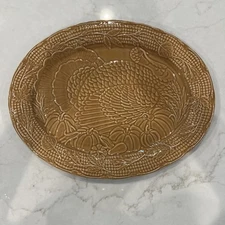 Beautifully Detailed & Hard to Find Vtg Oval Hallmark Turkey Platter/Dish. 16X13