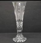 Retired 6.5" Waterford Crystal Bud Vase Happy Birthday Footed Flared Stem Vtg