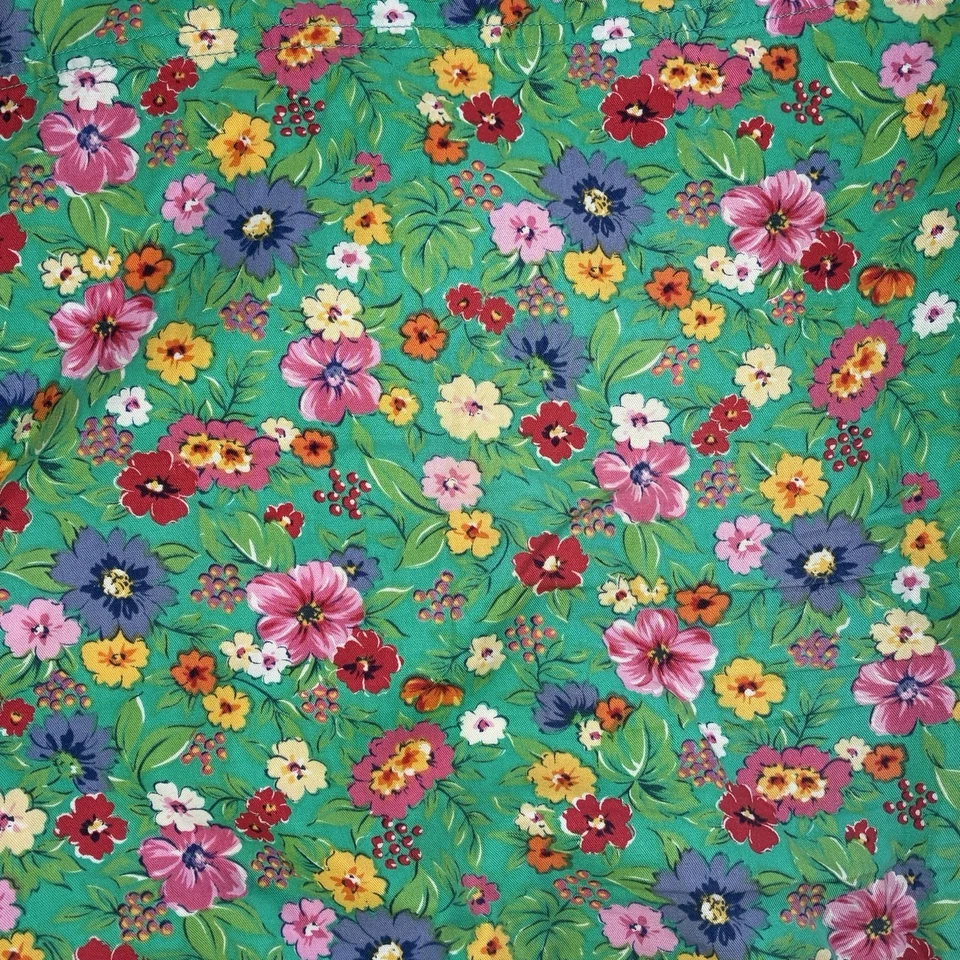 Bermudas LizSport Plisadas Cintura Alta Pantalones Cortos De Colección Talla 14 Verde Floral Cottage Foto 3 de 4