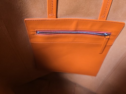 Original CELINE PARIS Bag Tasche Tote orange groß großer Leder Shopper Céline - Bild 18 von 24