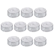 10 Pcs 5-1/2" Octagon Head Steel Threaded Pipe Fitting Caps, Silver