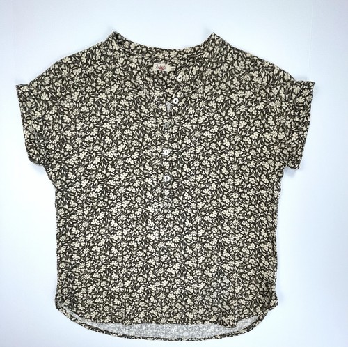 Faherty Damen Dream Cotton Gaze Desmond Bluse in Nusa Floral Braun Gr. XS - Bild 1 von 8