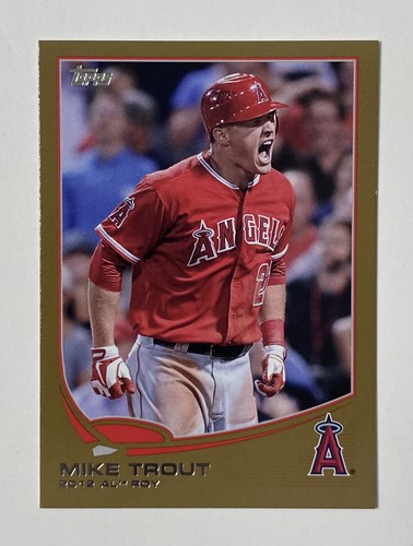 2013 Topps GOLD 2012 ROOKIE OF THE YEAR MIKE TROUT 44/62