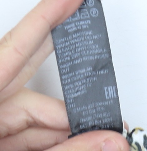 Marks and Spencer Damen Mehrfarbig Tiermotiv Weites Bein Hose Größe 12 - Bild 5 von 12
