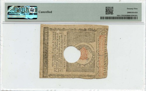 1780 April 29, $1 New Hampshire Colonial Note FR#NH-179 PMG VF25 - Picture 2 of 2