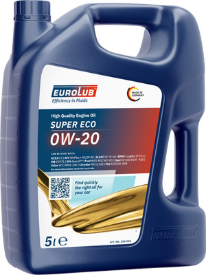 EUROLUB Motoröl SAE 0W-20 5 l ACEA C5 API SP RC/SN Plus+RC ILSAC GF-5/-6A