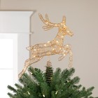 Northlight LED Lighted Reindeer Christmas Tree Topper - 13"  - Gold - Warm