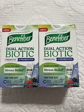 Benefiber Dual Action Biotic Plus Stress Relief Mixed Berry 36 Packs Ex12/2025