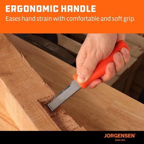 Coltello scalpello legno Jorgensen 2 in 1 SK5 lama acciaio al carbonio con fodero per spacco - Foto 6 di 9