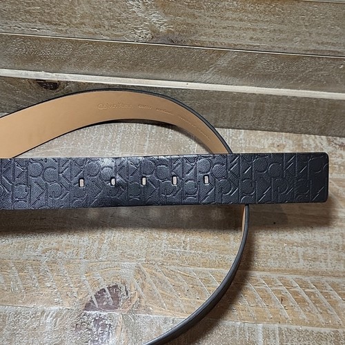 Calvin Klein Gürtel Damen Größe M Schwarz Kunstleder CK Logo - Bild 4 von 6