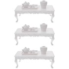  3 Sets Puppenhausmöbel-set Tee -Party -Spielzeug Kleine Spielzeuge