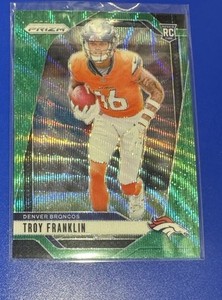 2024  Prizm Football Green Wave Troy Franklin RC Broncos #393 SP Oregon PWE