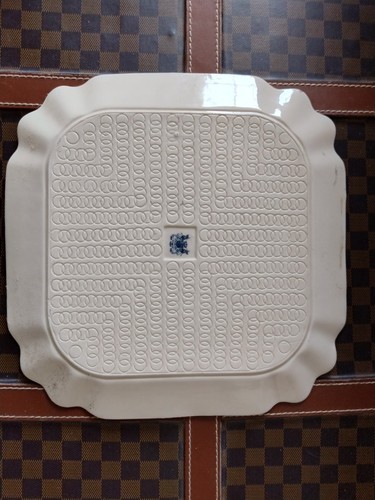 Ceramic Cake Plate with Indian Design Serving Tray - Picture 2 of 3