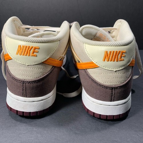 Nike Dunk Mid Hombre Marrón Beige Naranja Tenis Zapato Talla 9.5  - Imagen 6 de 9