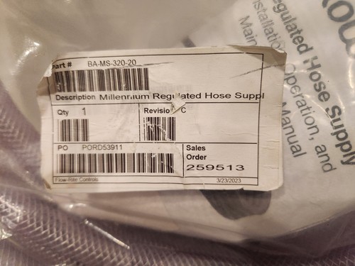 Flow-Rite BA-MS-320-20 Regulated Hose Supply with Hose - Picture 3 of 5