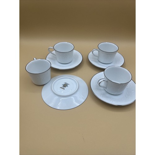 Noritake Reina 6450Q Cup & Saucer SET Of 4 Mint - Picture 7 of 10