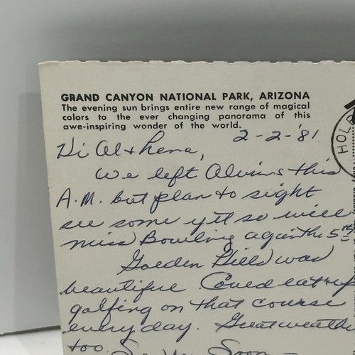 Vintage Postkarte Grand Canyon Nationalpark ARIZONA verschickt 1981 - Bild 7 von 11