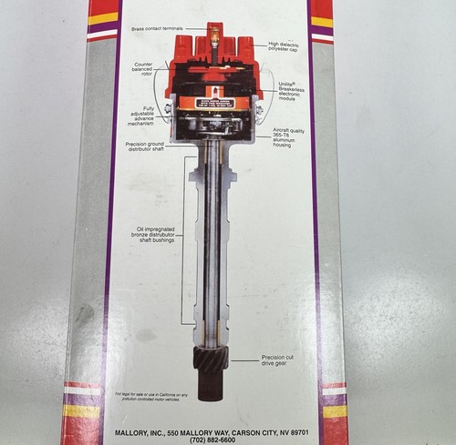 Distribuidor Mallory 2318001 para Chevy 216, 235, 261 6 cilindros 49-62 doble punto - Imagen 23 de 24
