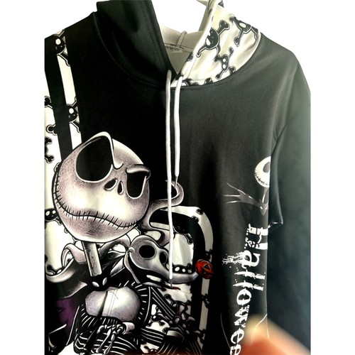 Halloween Herren Hoodie Schwarz Sweatshirt 3D Bedruckt Pullover Größe M - Bild 2 von 4