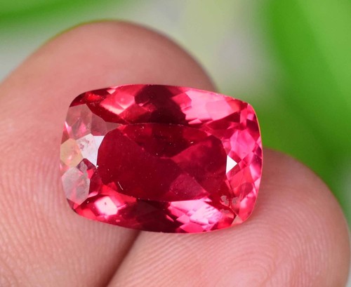 8,55 ct natürlicher orangefarbener Feuersaphir makellos zertifiziert Kissen lose Edelstein - Bild 2 von 7