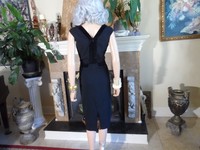 Altuzarra Black V-Neck Lace-Up Embellished Sheath Dress – Size FR 40 / US 8 20