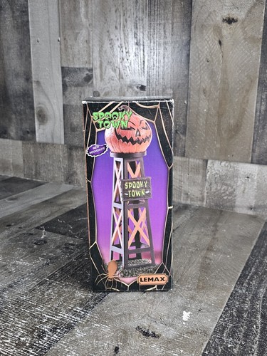 Lemax Spooky Town Evil Pumpkin Water Tower - Picture 2 of 11