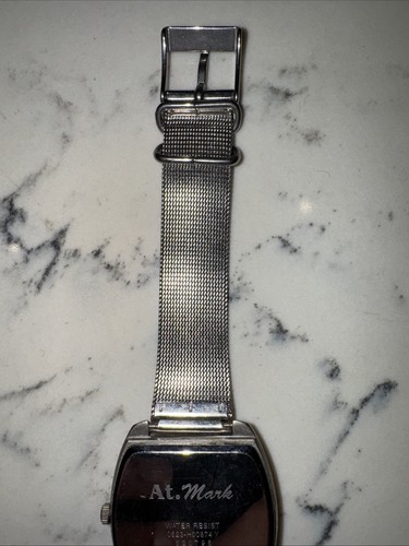 At Mark Unisex Elegent Silver Face Blue Colour Quartz Watch - Picture 8 of 10