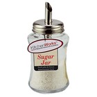 Kitchenworks Sugar Dispenser Crystal Clear Glass Stainless Steel Lid Leakproof