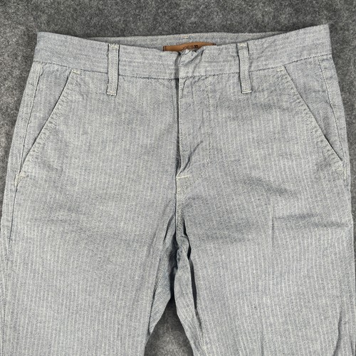 Joes Pants Mens 30 Gray Indigo Herringbone Cotton Chinos Casual Slim Fit W30 - Picture 2 of 12