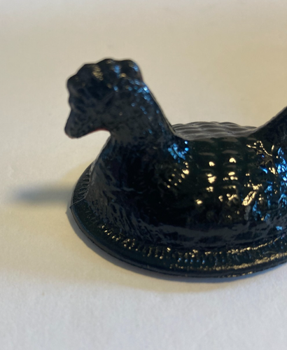 Petit bibelot cave à sel poulet sur nid en verre - Photo 27/57
