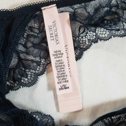Victoria's Secret hochbeiniger Tanga Höschen rosa Spitzenbesatz glatter Satin - Bild 39 von 44