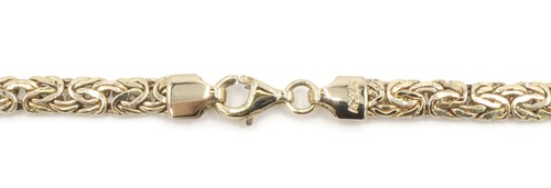 Elegante collar bizantino plano graduado de oro amarillo de 14 quilates 18" AK Turquía - 11,03 g - Imagen 14 de 14