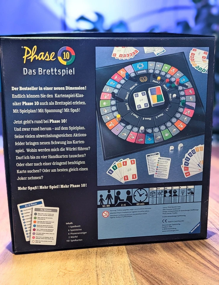 Phase 10 - Das Brettspiel - Ravensburger 2010 - Ab 10 Jahre - 2-6 Spieler - Rar - Bild 2 von 4