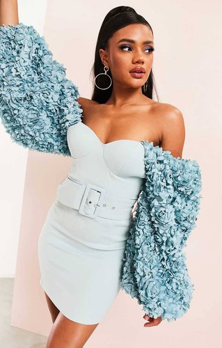 ASOS Womens Blue Mini Dress RRP £80 - Picture 4 of 19