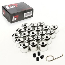 20x Abdeckkappen Felgen Radschraube Sechskant Kappen 17 mm chromfarben für OPEL