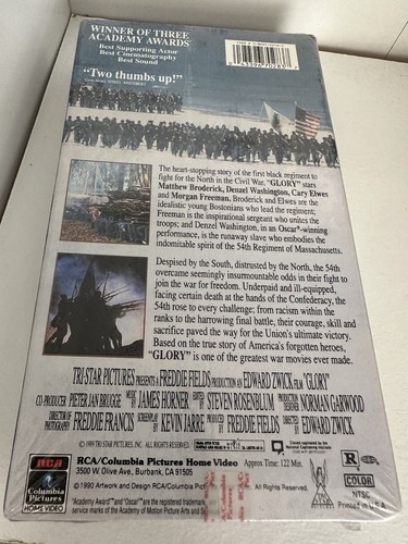 GLORY VHS Civil War Denzel Washington Matthew Broderick NEW SEALED #MV3 - Imagen 2 de 2