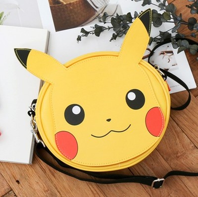 Pokemon Pikachu Round Face Crossbody Bag PVC Kids Shoulder Bag Korea Exclusive