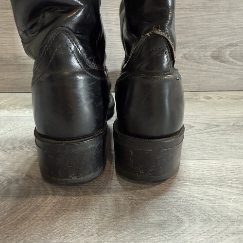 ACME Schwarz Leder Cowboy Western Stiefel Herren 7,5 D Hergestellt in den USA - Bild 8 von 12