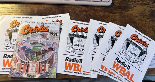 11 Radio BALTIMORE ORIOLES 11 Orari WBAL 1991, l'anno scorso al Memorial Stadium - Foto 14 di 14
